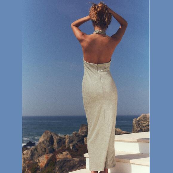 ZARA Fitted Halter Dress NWT - Picture 14 of 16